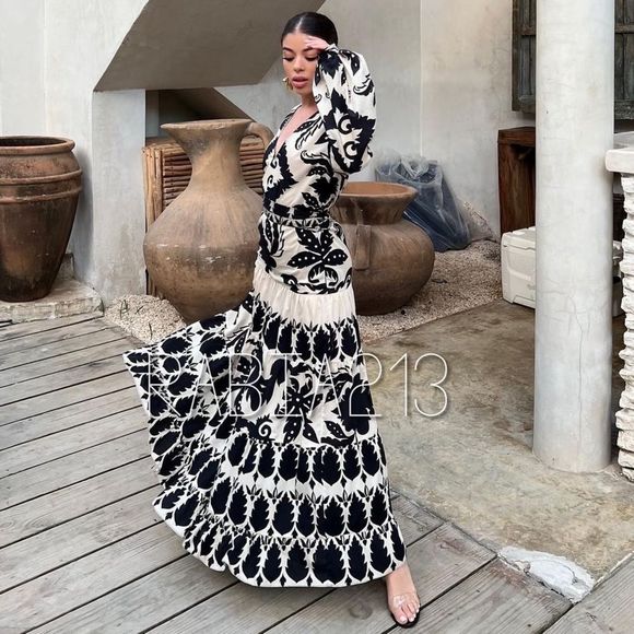 Zara Dresses & Skirts - ZARA BELTED PRINTED FLOUNCE DRESS